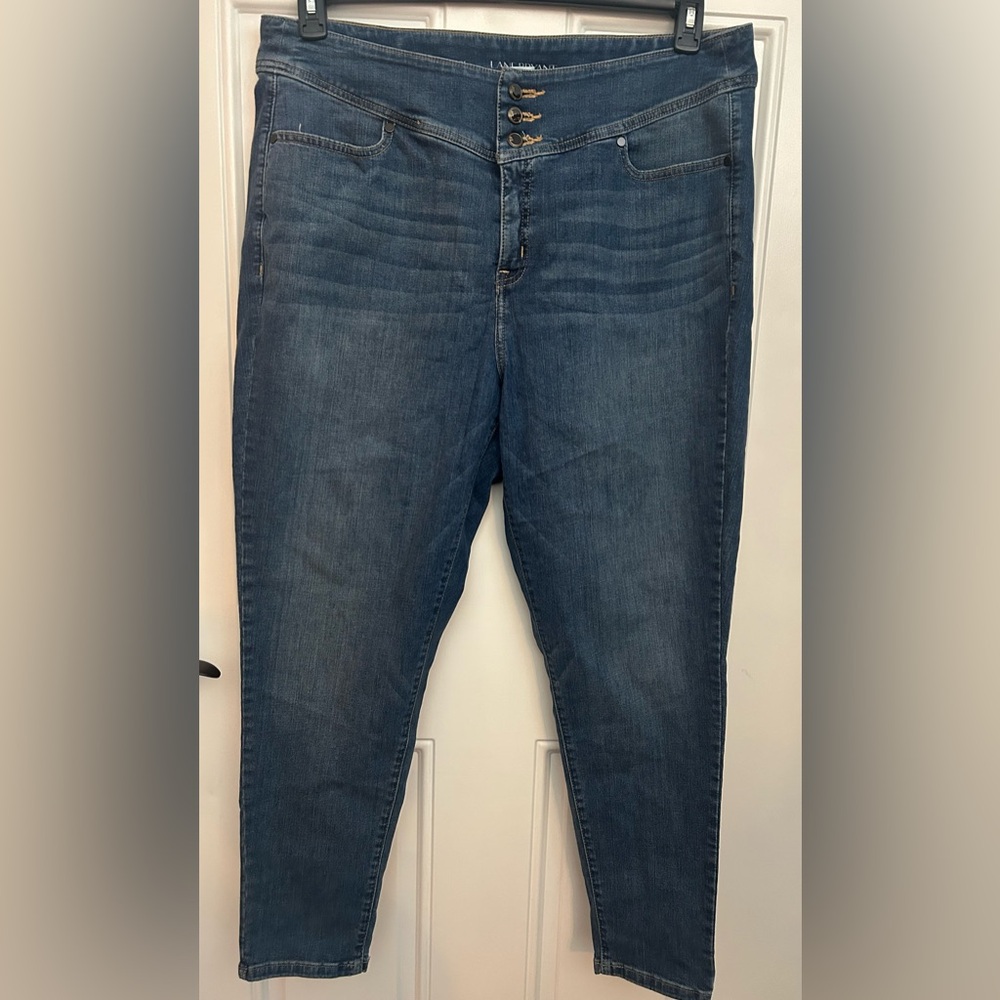 Lane Bryant Skinny Jeans with Buttons and Zip Fly